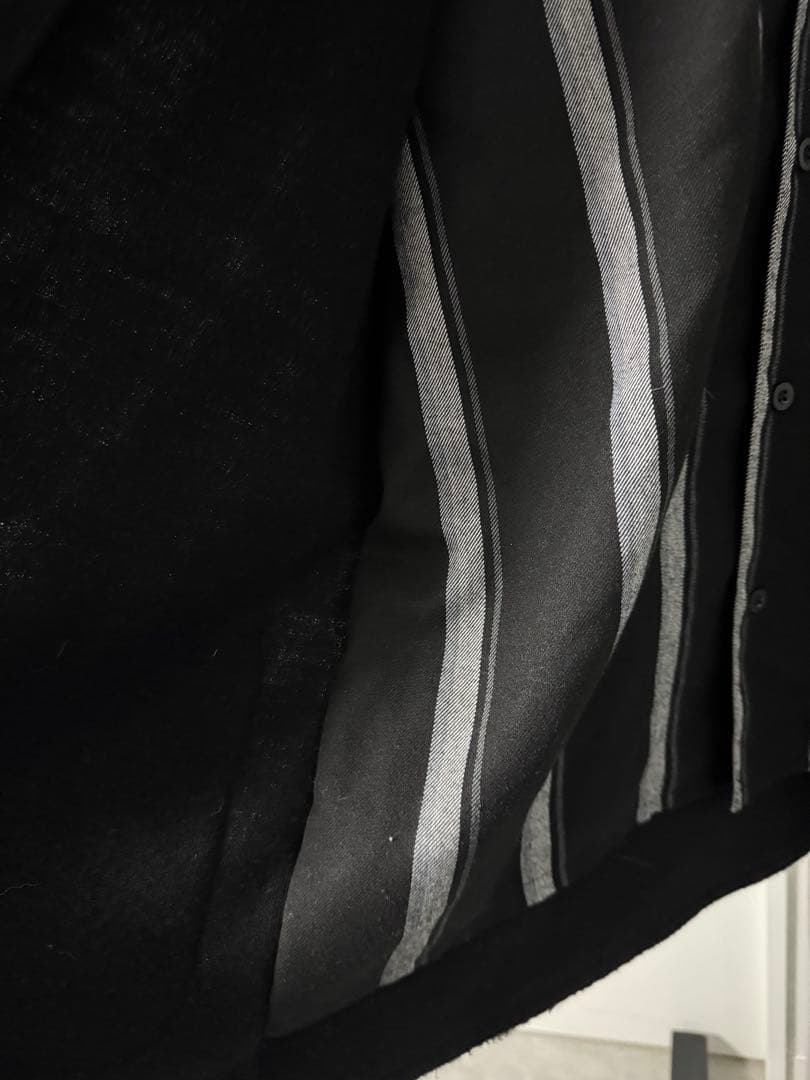 Elephant tribal fabrics シャツドッキングカーディガン　黒