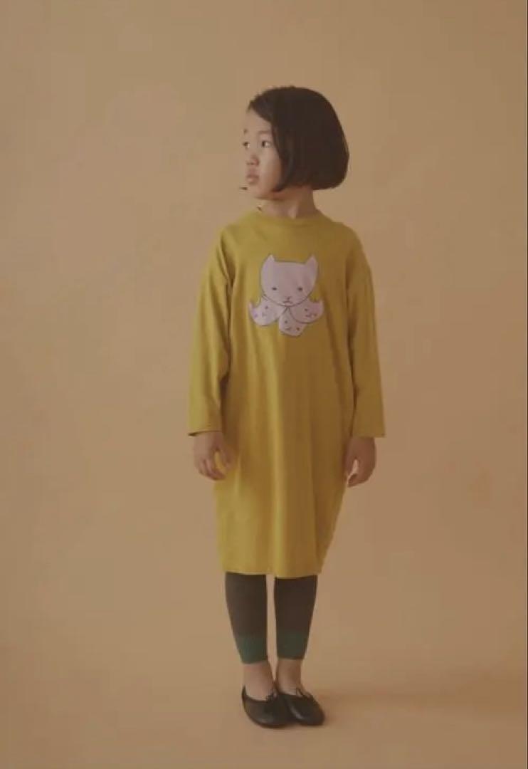 ミナペルホネンKISSA ネコ　カットソーワンピース　120cm