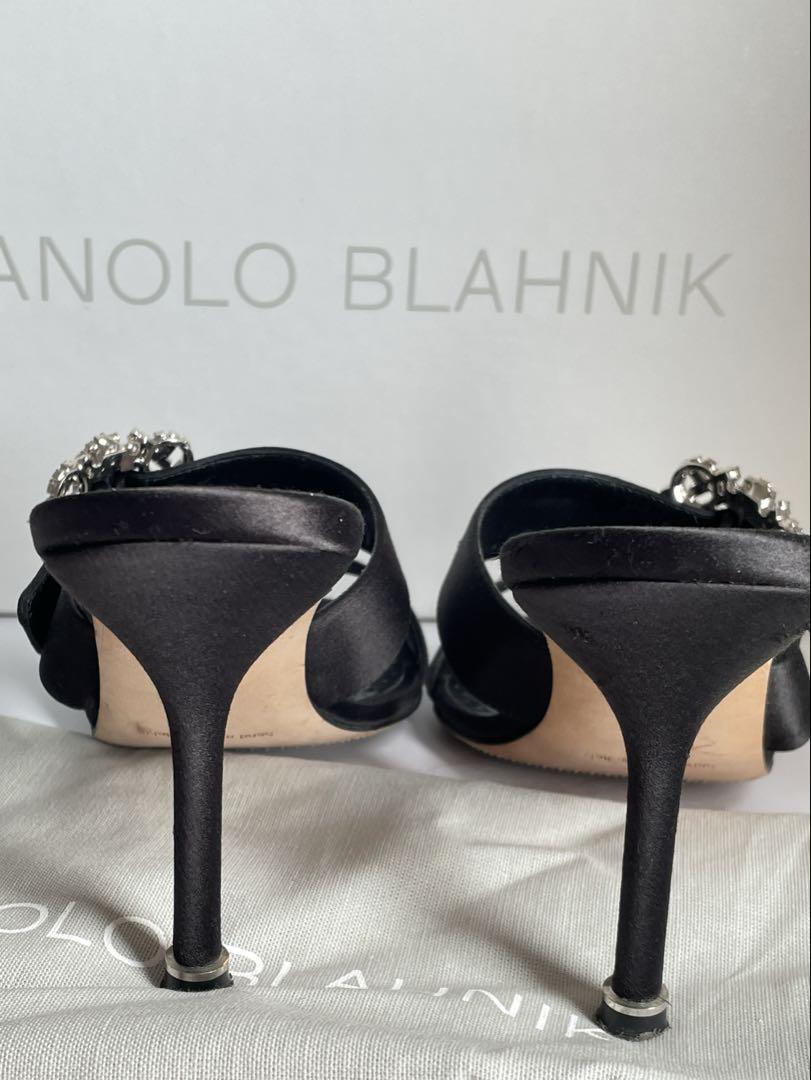 中古品MANOLO BLAHNIKマノロブラニクミュールサンダルパンプス37