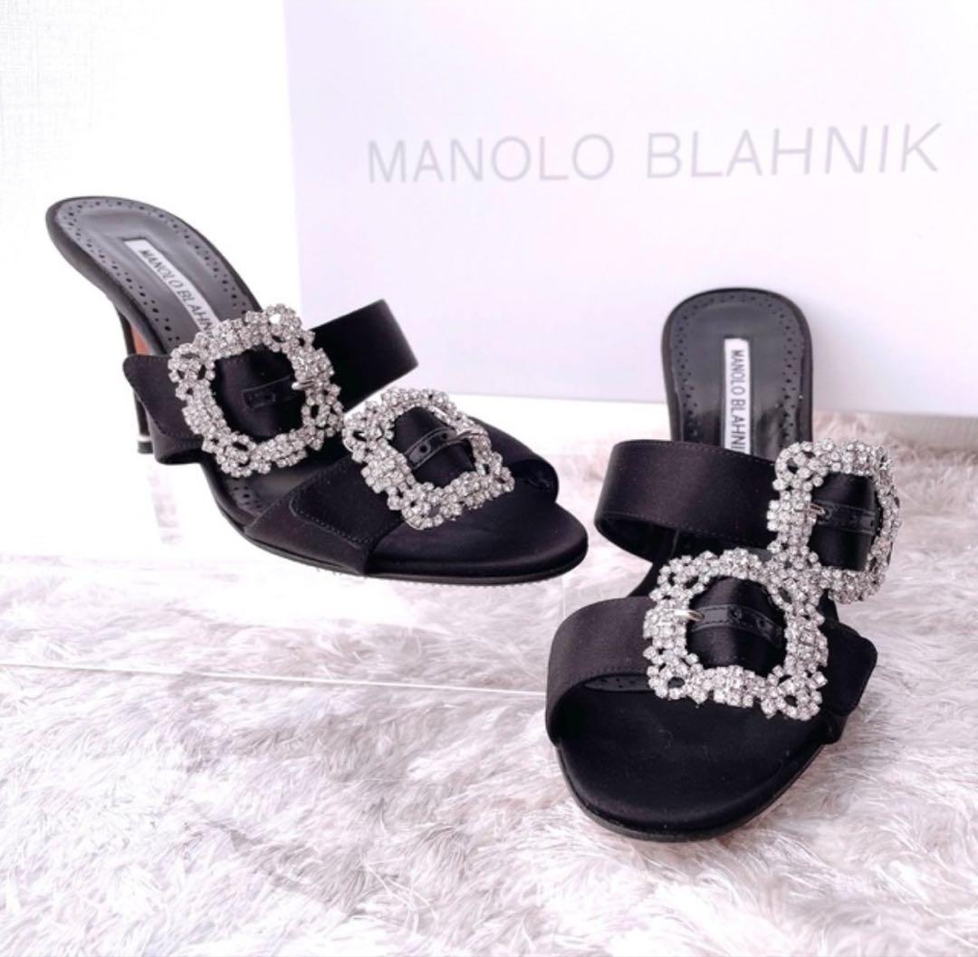 中古品MANOLO BLAHNIKマノロブラニクミュールサンダルパンプス37