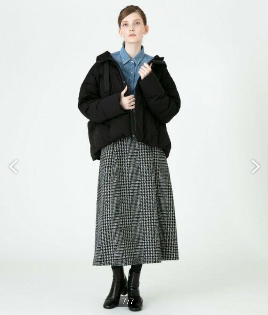 新品未使用　allureville グレンチェックハイウエストタックスカート