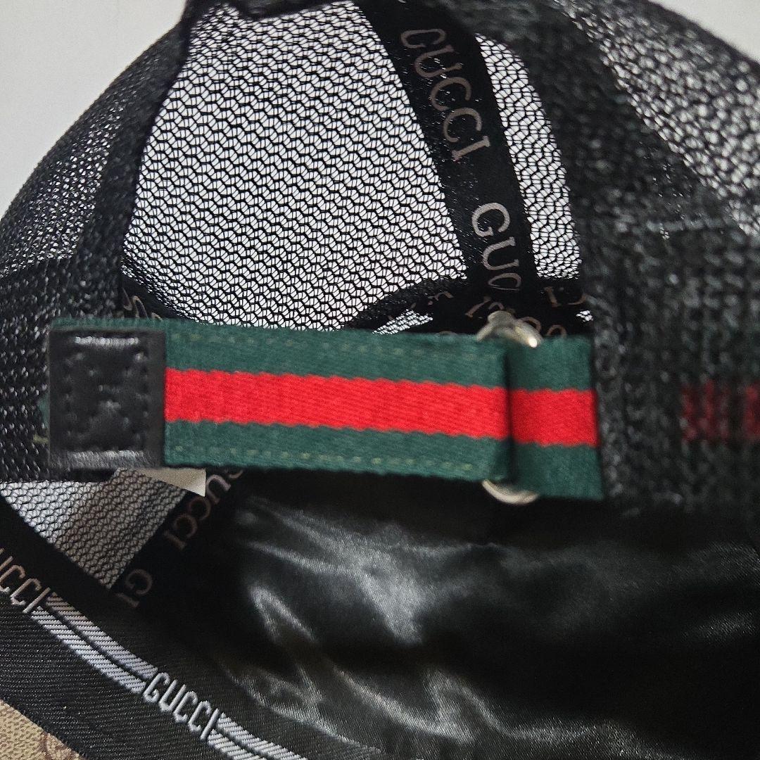 GUCCIベースボールキャップ XL GG柄 スネーク 黒 ブラック