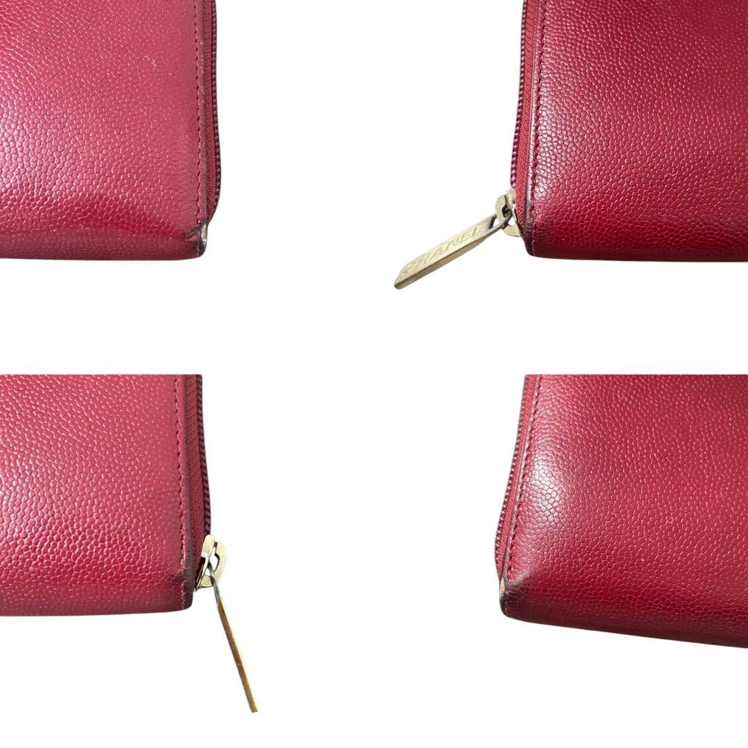 希少✨ シャネル 長財布 ココマーク キャビアスキン ボルドー 26番台