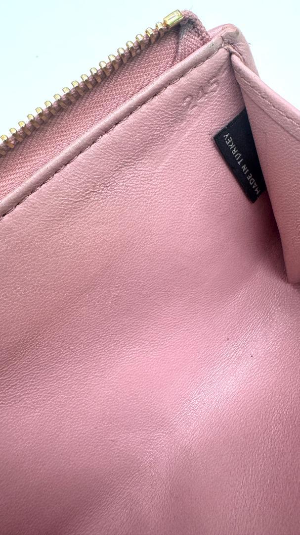 miumiu マテラッセ キーケースL字ジップ ミニ財布 ラムスキン ピンク MIUMIU マトラッセ キーケースL字ジップ ミニ財布 ラムスキン