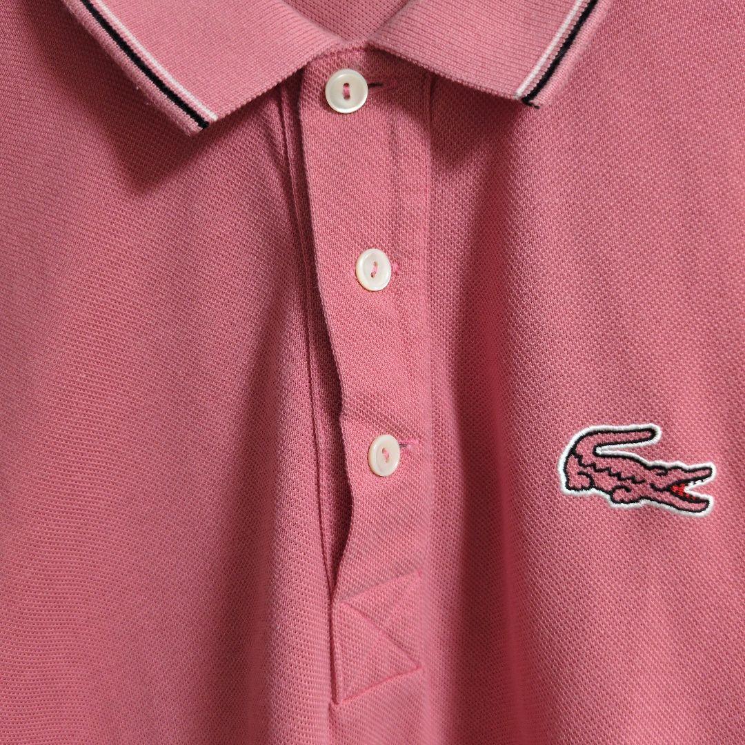 LACOSTE ラコステ ピンク ポロシャツ サイズ3 デカワニ - メルカリ