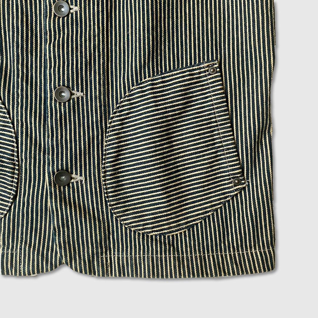 トップス AT DIRTY stripe work vest