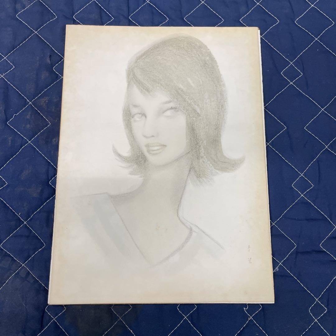 used】【東郷青児】複製原画 美人画 パリの女 - メルカリ