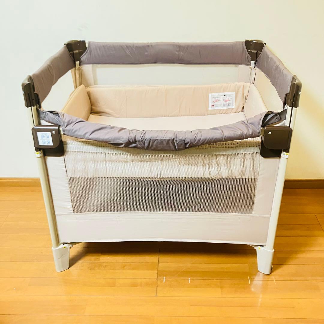 Aprica アップリカ ココネルエアー ココア ベビーベッド 極美品 Aprica アップリカ ココネルエアー ココア ベビーベッド 極美品
