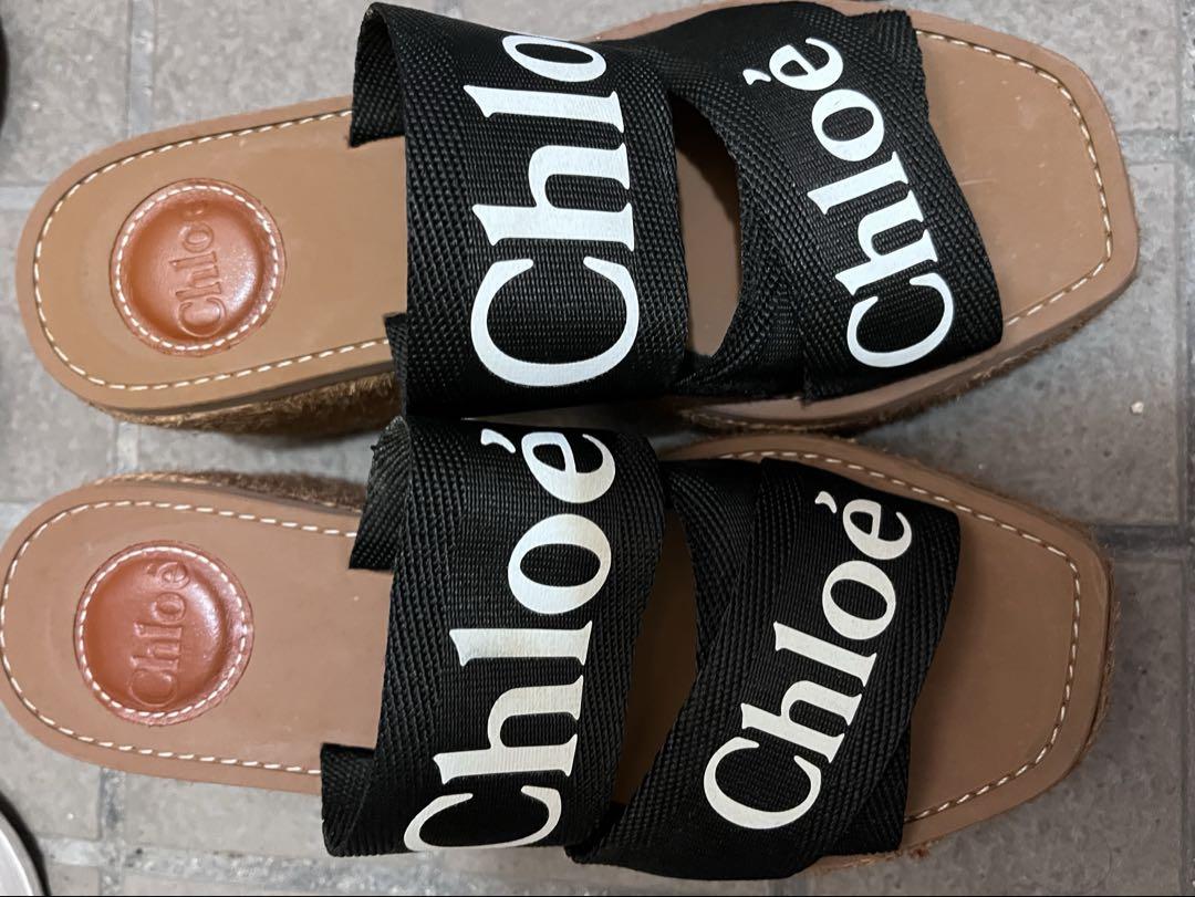 23cm Chloe「Woody」 ウェッジミュール サンダル - メルカリ