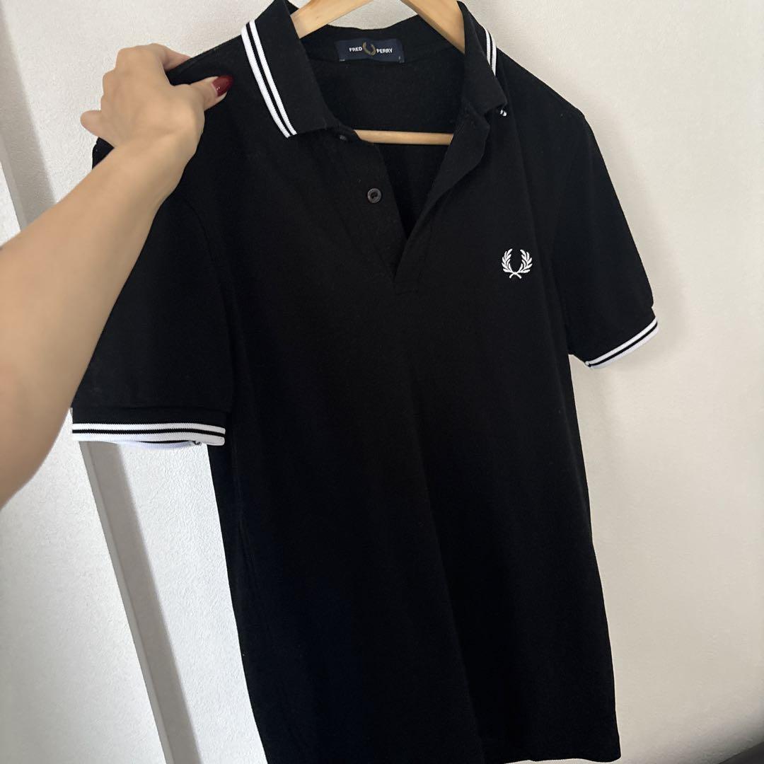 FRED PERRY ブラック ポロシャツ M3600