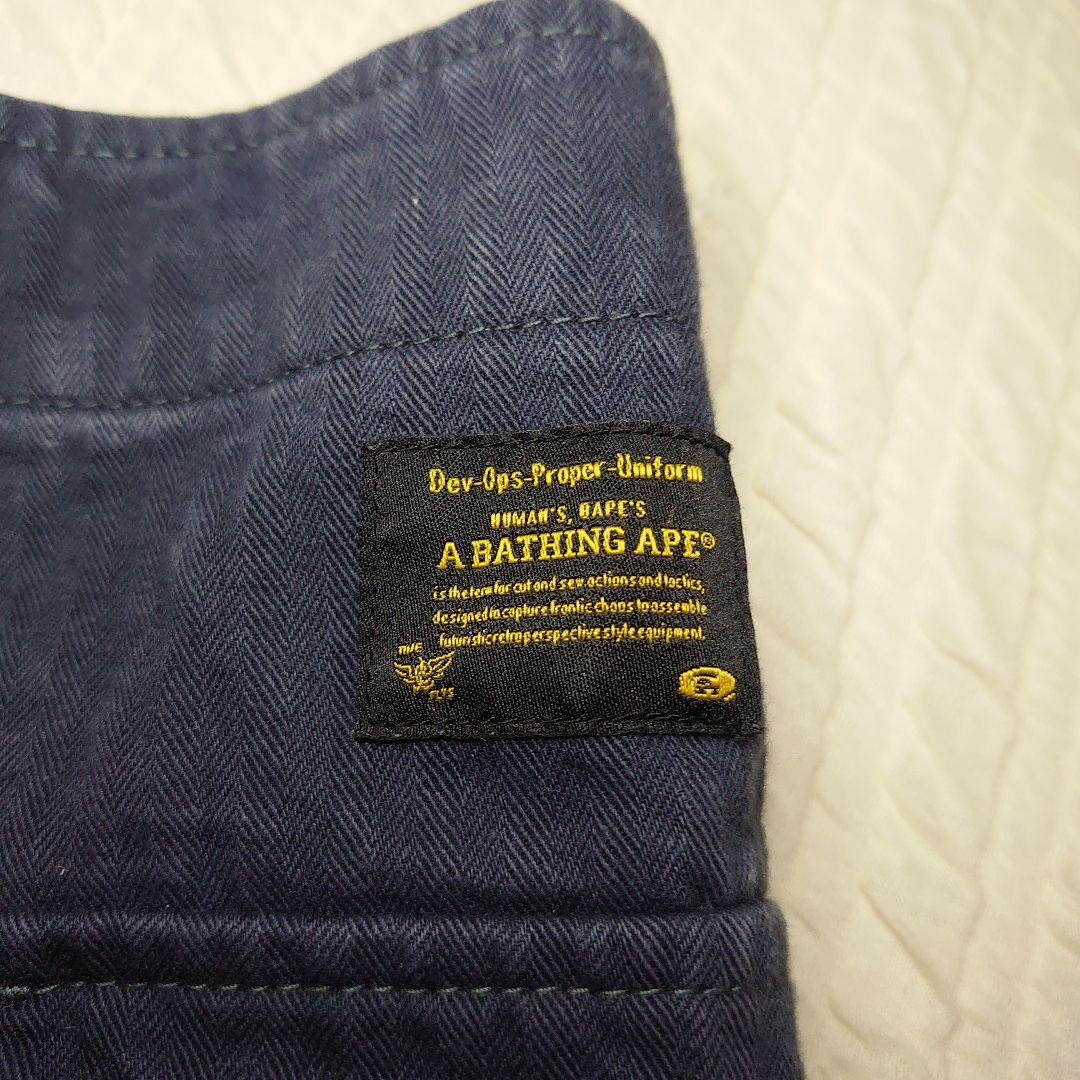 初期 APE ヘリンボーン ハーフパンツ ミリタリー