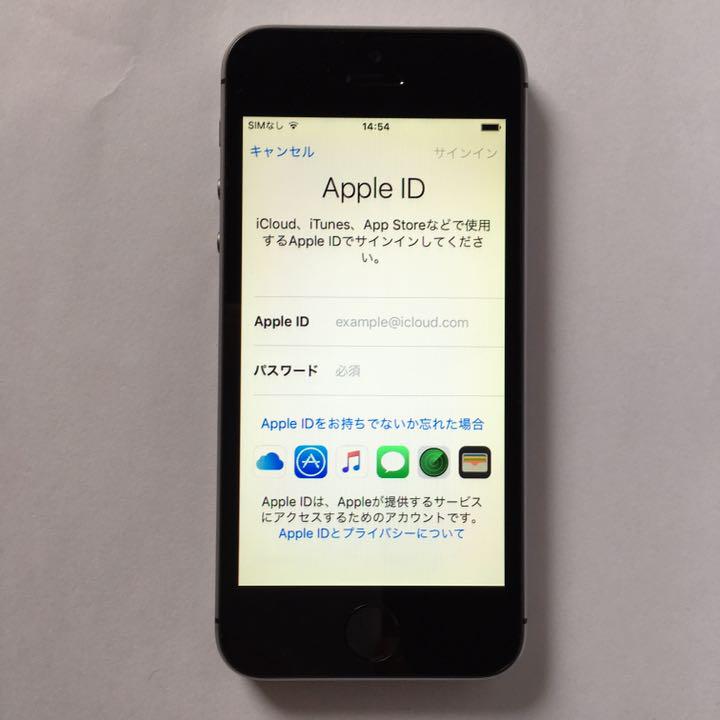 ジャンク 画面不良 iPhone5s 黒 16GB docomo 純正Dock