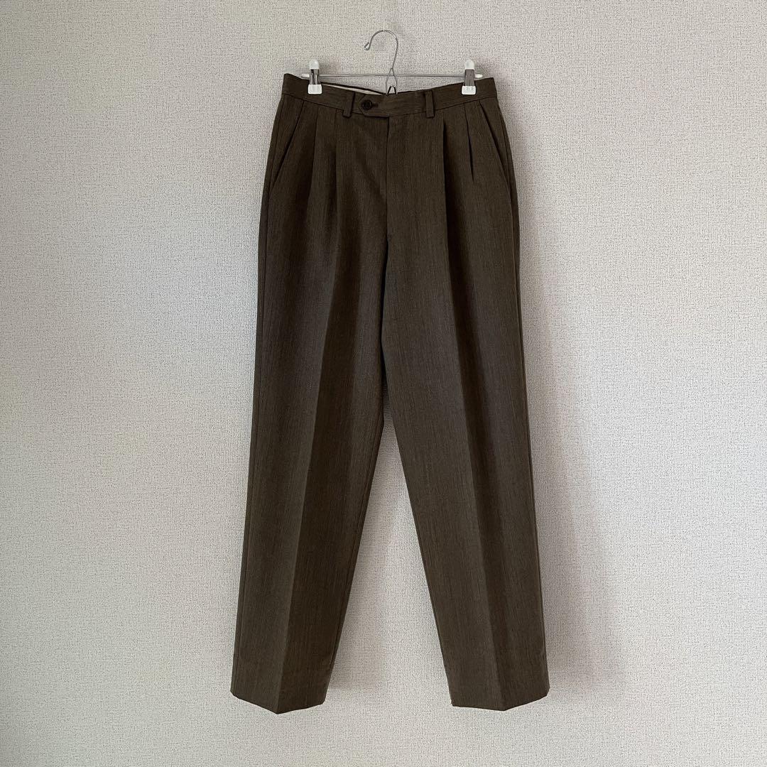 80's GIORGIO ARMANI スラックス トラウザー グレージュ