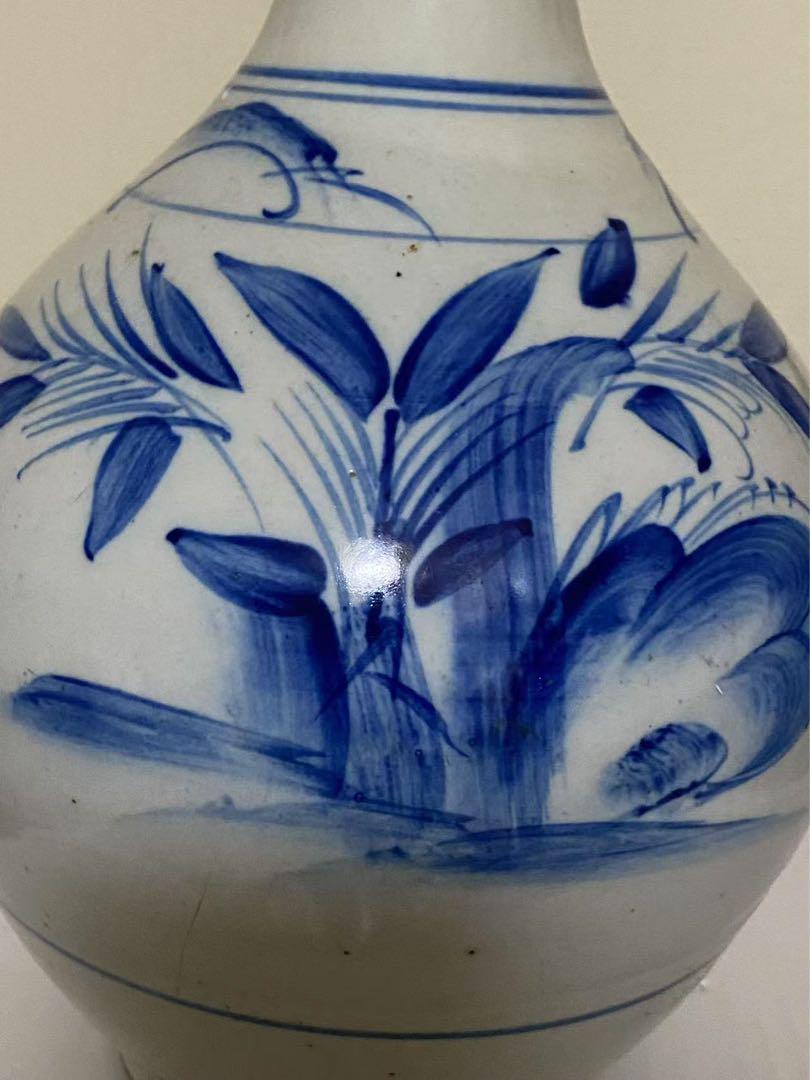 セットアップ 李朝 骨董 花器 花瓶 染付 工芸品