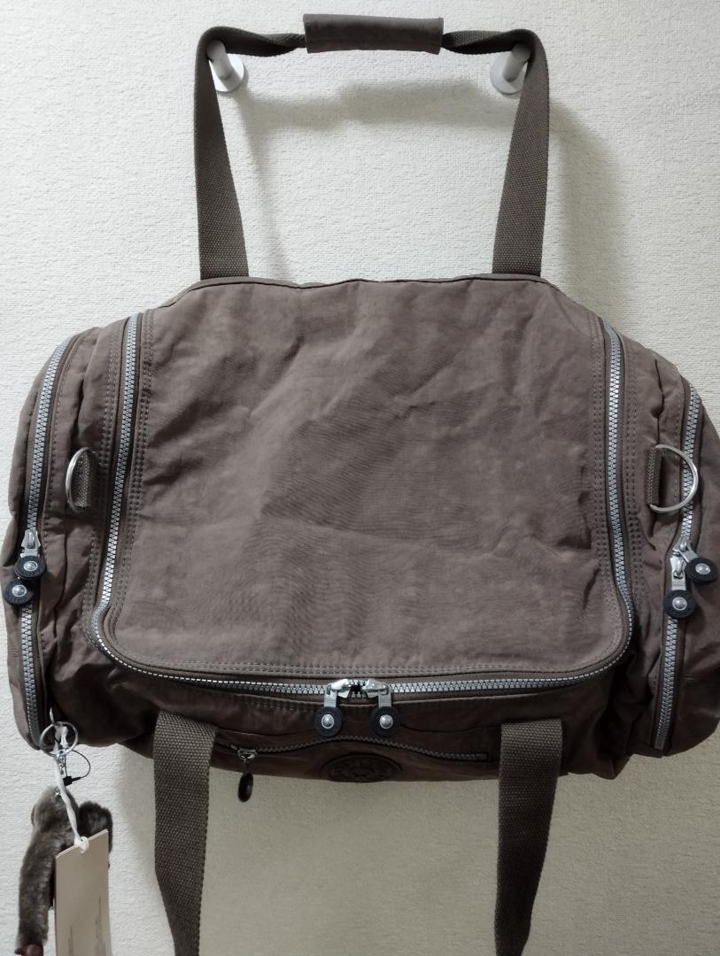 【新品・未使用】KipLing 大型ボストンバック☆ショルダーバック