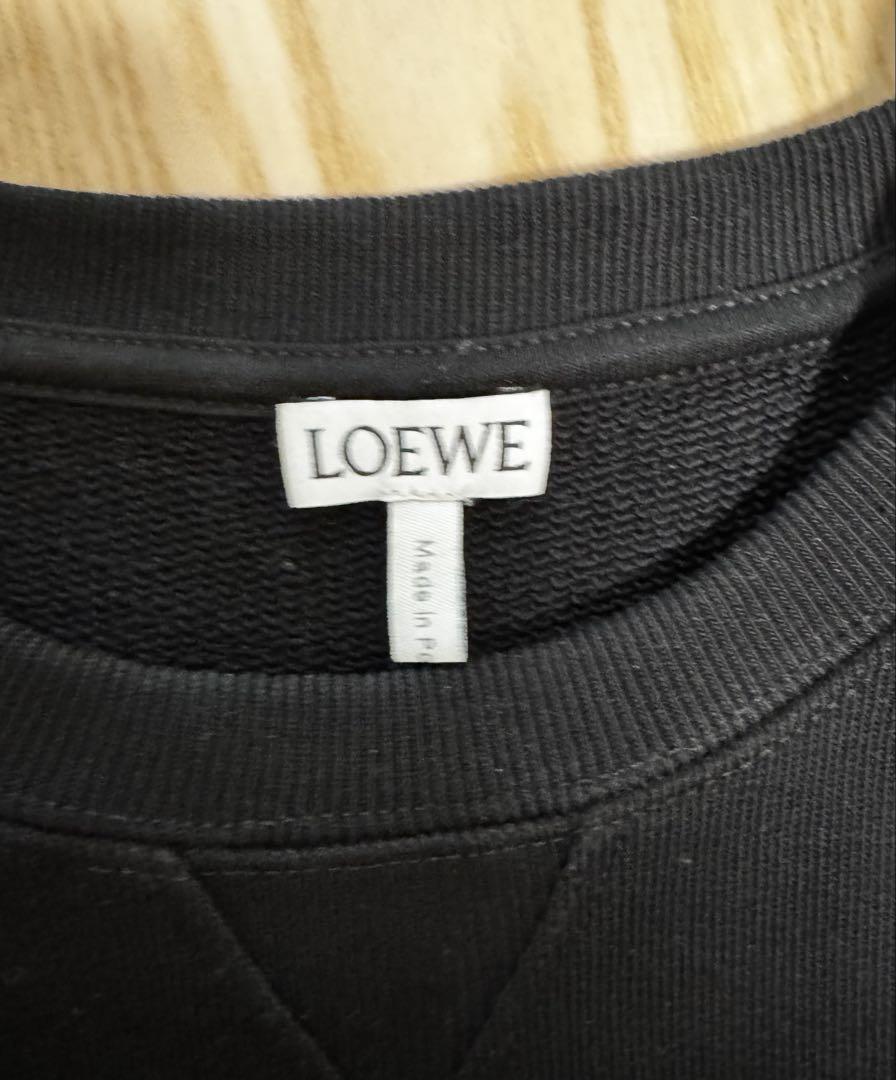 LOEWE ブラック クルーネック トレーナー