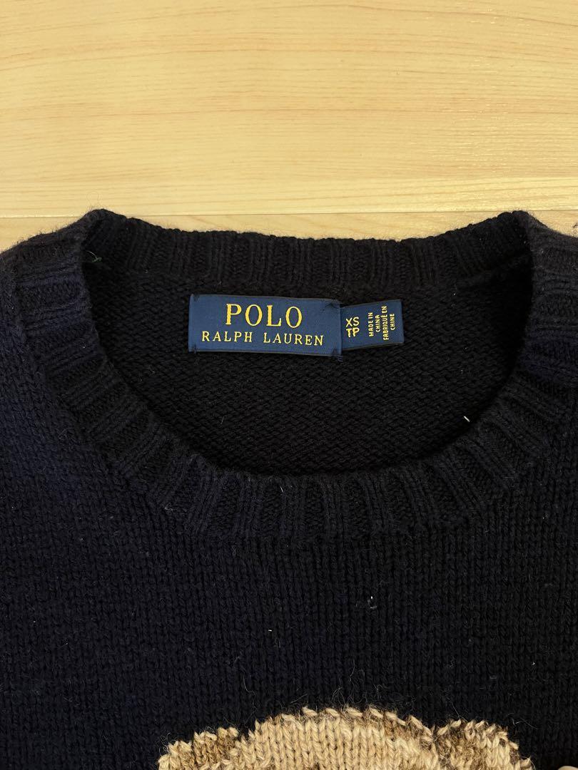 ラルフローレン ポロベアー セーター ウール 希少XSサイズ ネイビー POLO