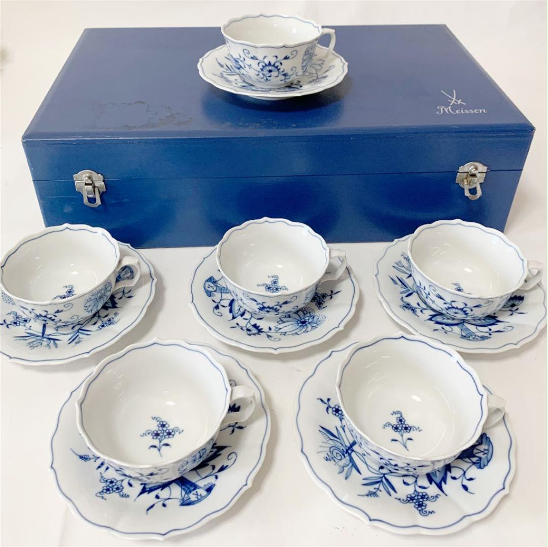 Meissen マイセン ブルーオニオン カップ＆ソーサー 6客 新古品 | www