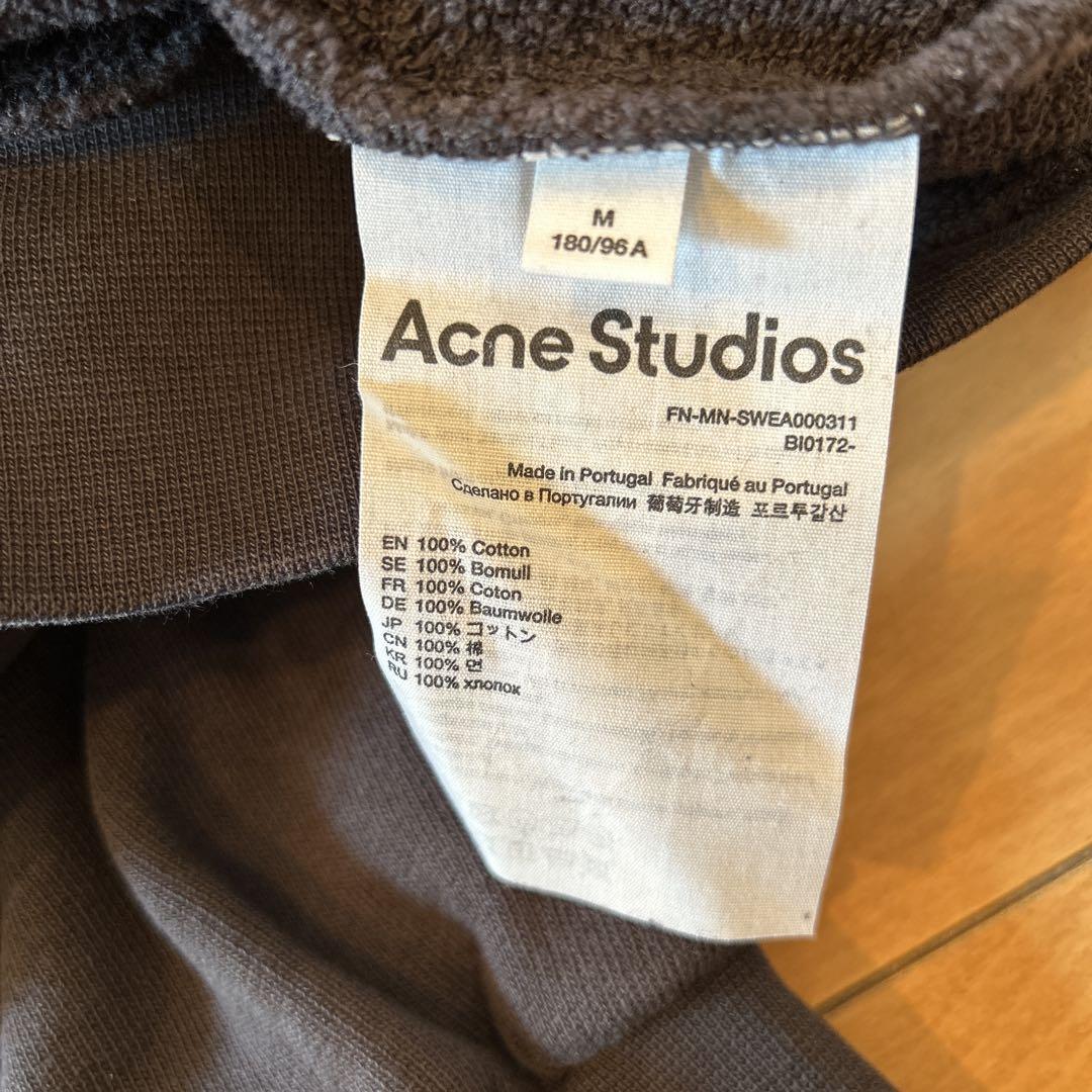 Acne Studios ネイビー　ロゴさ刺繍　スウェット　サイズM
