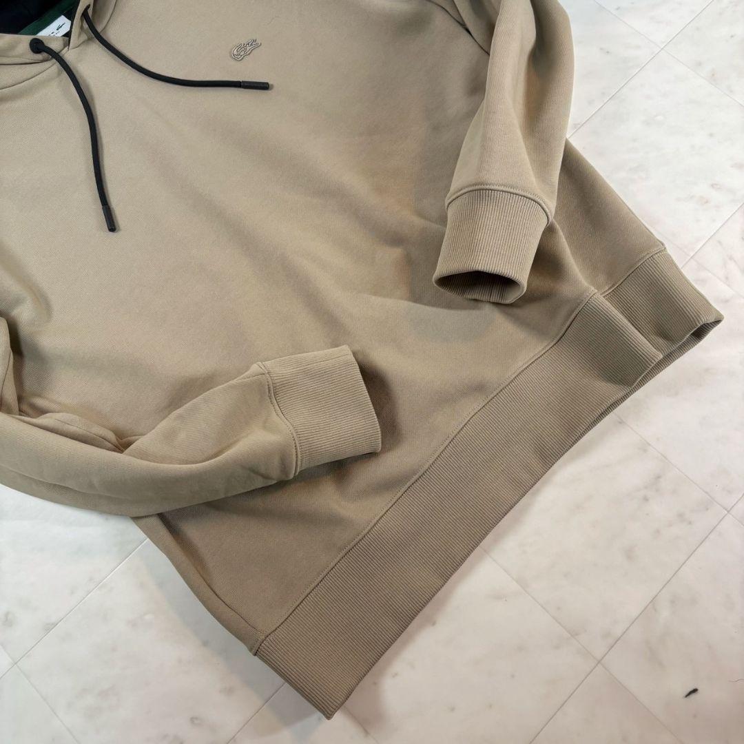 LACOSTE ラコステパーカー　ワンポイント　フード付　ベージュ