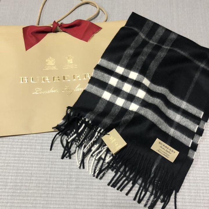 新品 未使用 バーバリー カシミア カシミヤ ショール マフラー