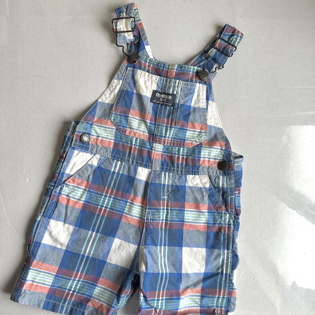 OshKosh B'gosh チェック柄、花柄オーバーオール
