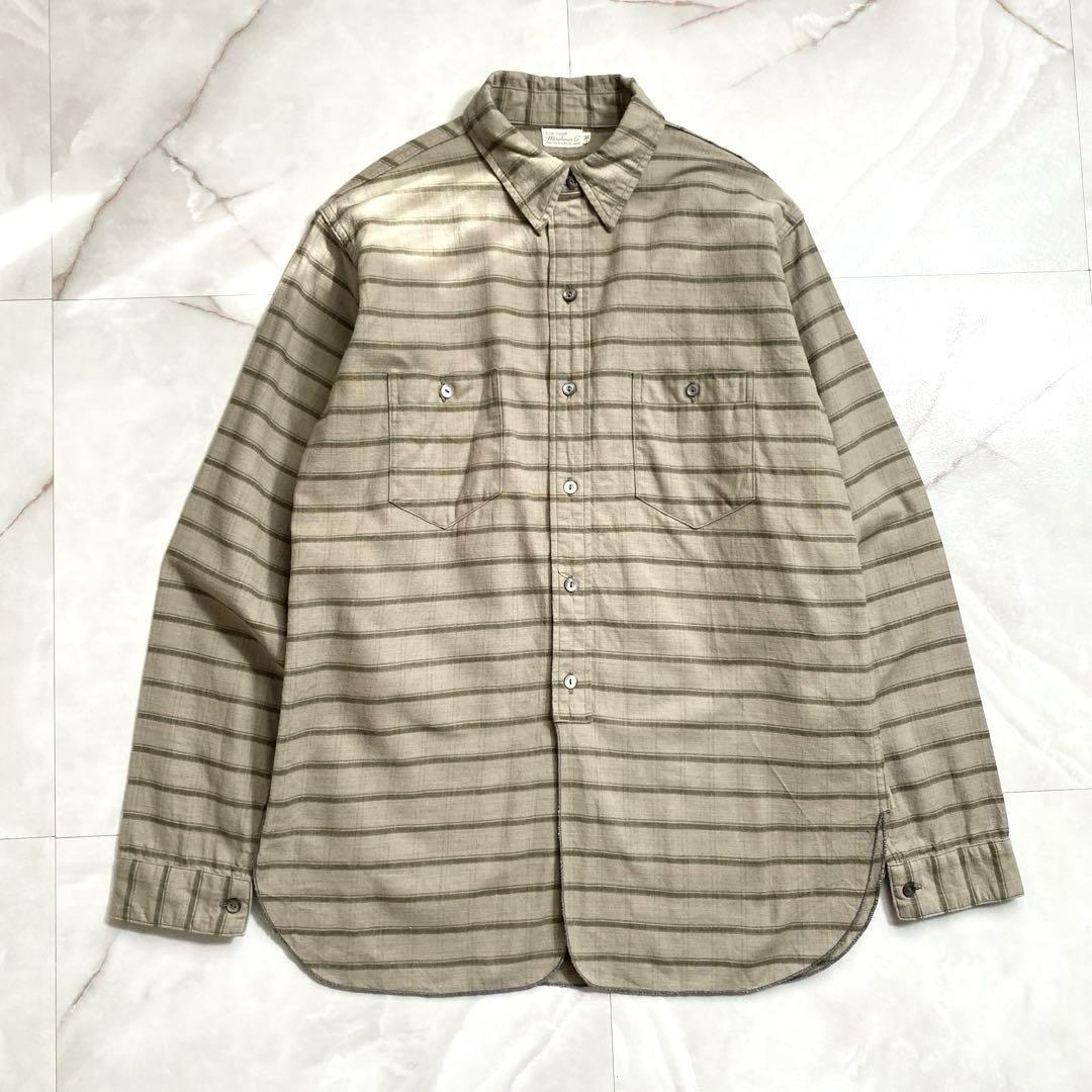 A16297 美品 ウエアハウス フルオープンチェックシャツ 38