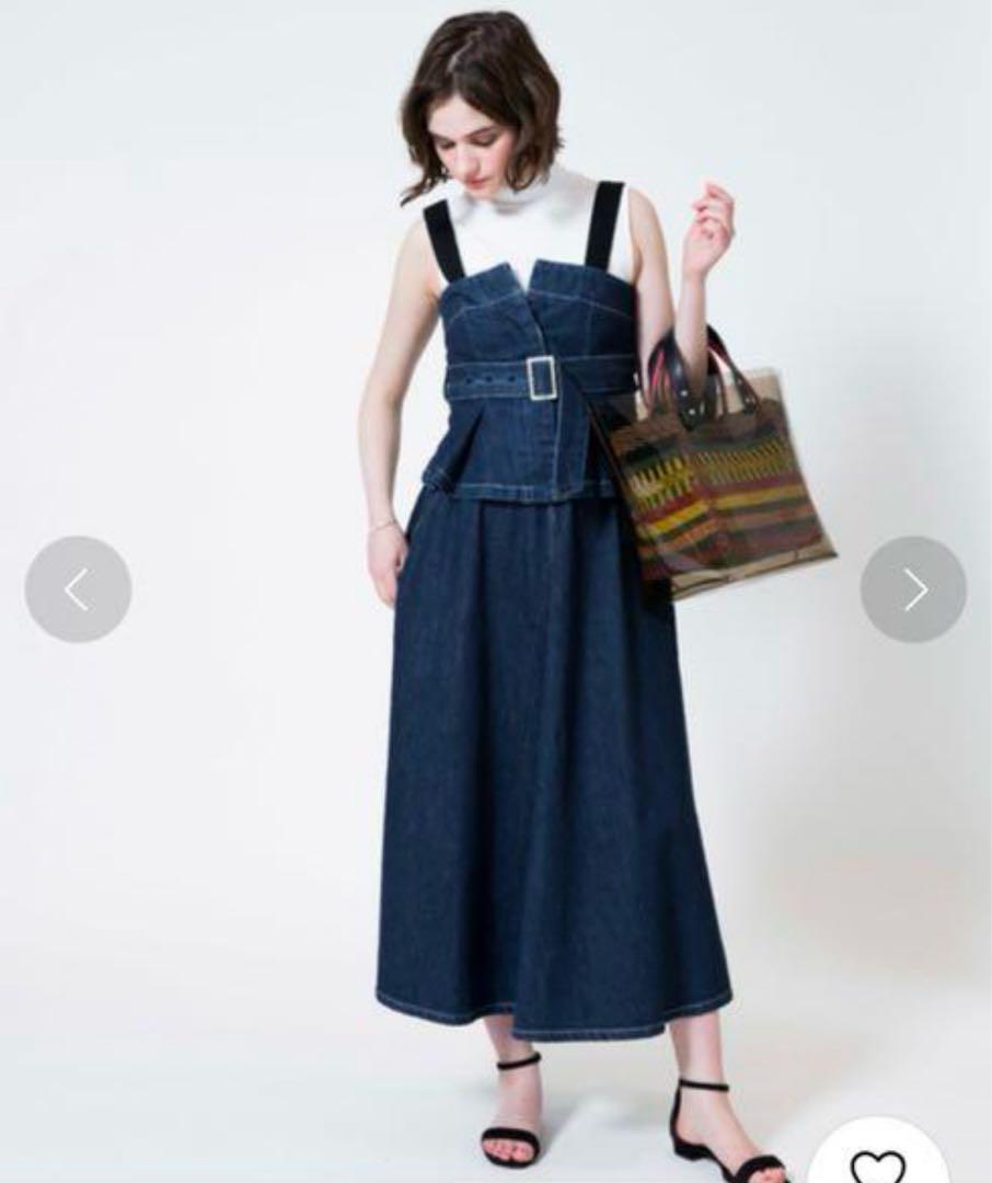 アルアバイル　allureville デニム スカート ビスチェセットアップ