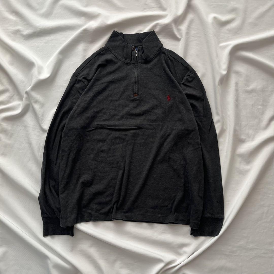 Polo Ralph Lauren ハーフジップ長袖XXL ダークグレー