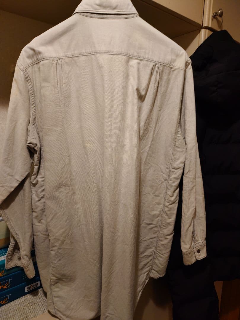 Y's グレー コットンシャツ ポケット付き Y's グレー コットンシャツ ポケット付き