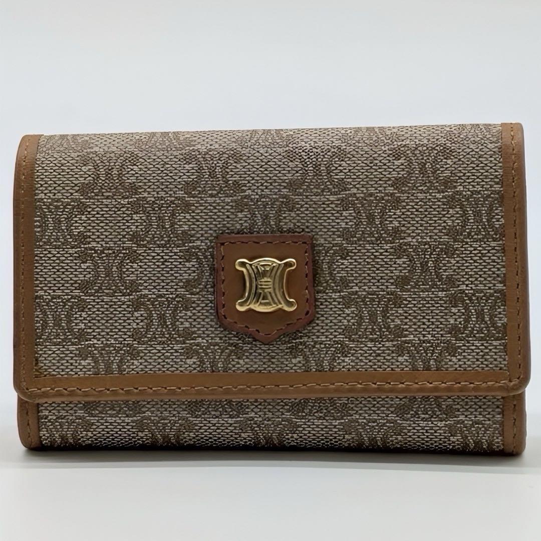 希少 CELINE セリーヌ マカダム柄 トリオンフ ショルダーバック