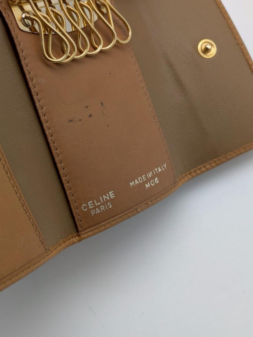 良品 CELINE トリオンフ キーケース マカダム柄 ヴィンテージ
