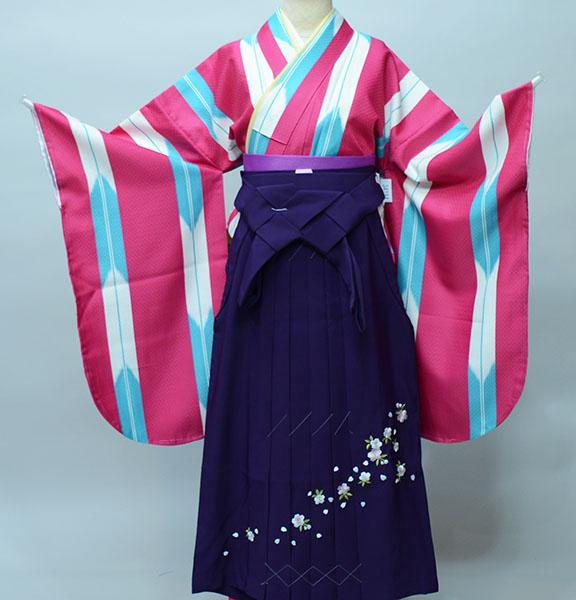 袴フルセット ジュニア用 135~150cm 袴変更可 卒業式 NO34184