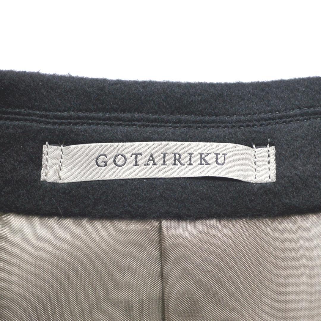 【新品】五大陸ゴタイリク カシミヤ100%高級チェスターコート XL黒