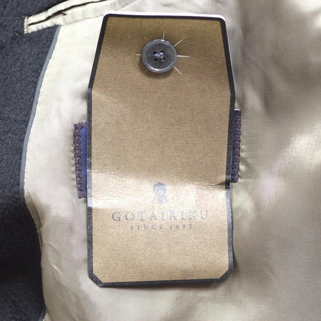 【新品】五大陸ゴタイリク カシミヤ100%高級チェスターコート XL黒
