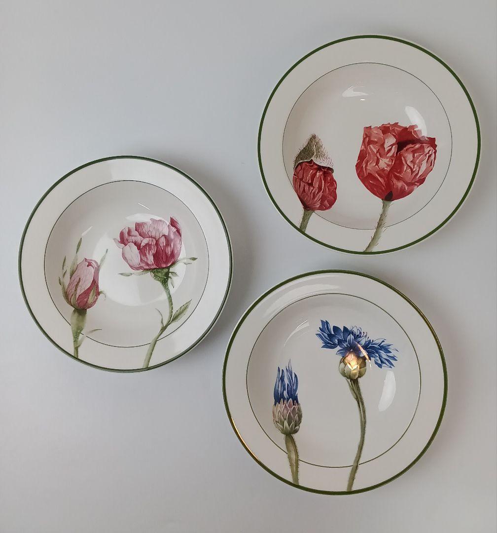 Villeroy&Bochビレロイ＆ボッホ アメリカンサンプラー スープ皿5枚 Villeroy＆Boch ビレロイ＆ボッホ スープボウル 皿 3柄セット