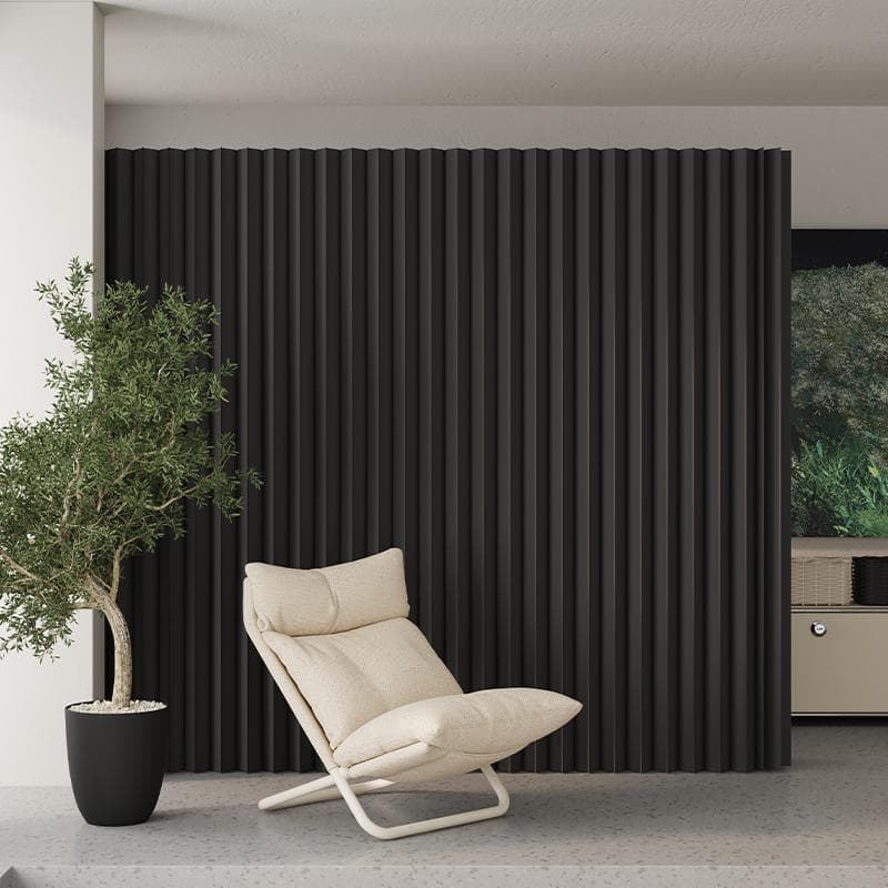 ブラックパーテーション間仕切り折り畳み式高さ1.8ｍ長さ2-3ｍ組立不要ついたて新品、♥