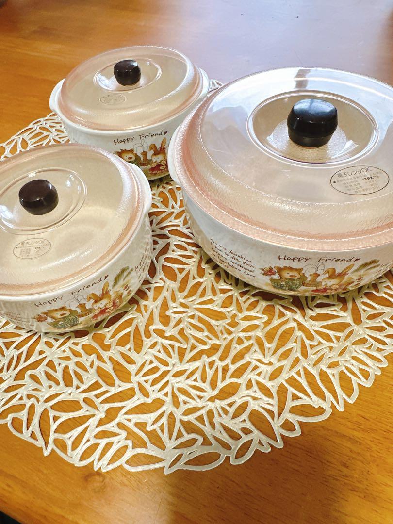 昭和レトロTPX®︎樹脂マ・マメイト電子レンジ用食器、調理器具セット