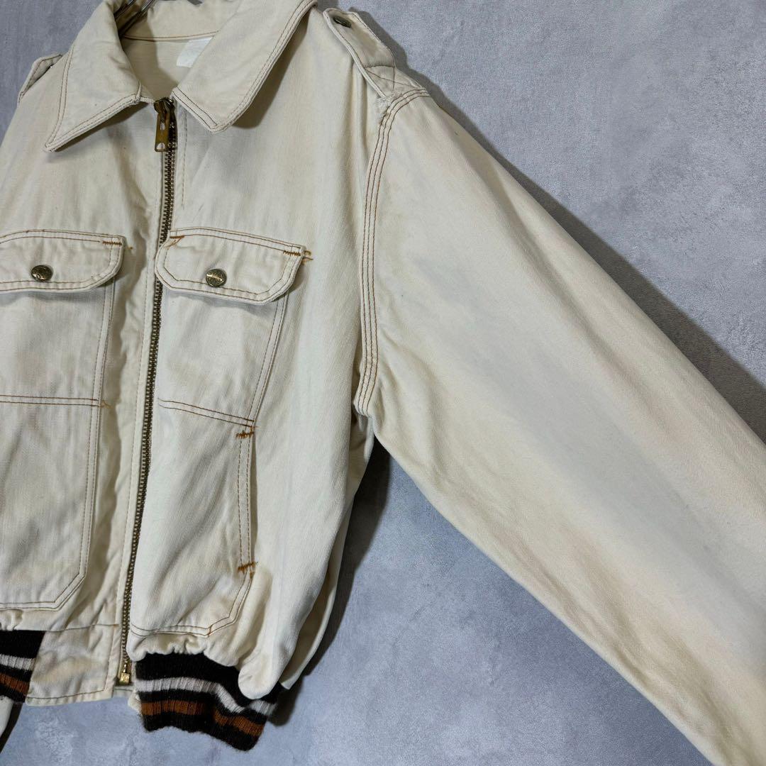 70s RED SNAP 4POCKET ジップアップジャケット DM869
