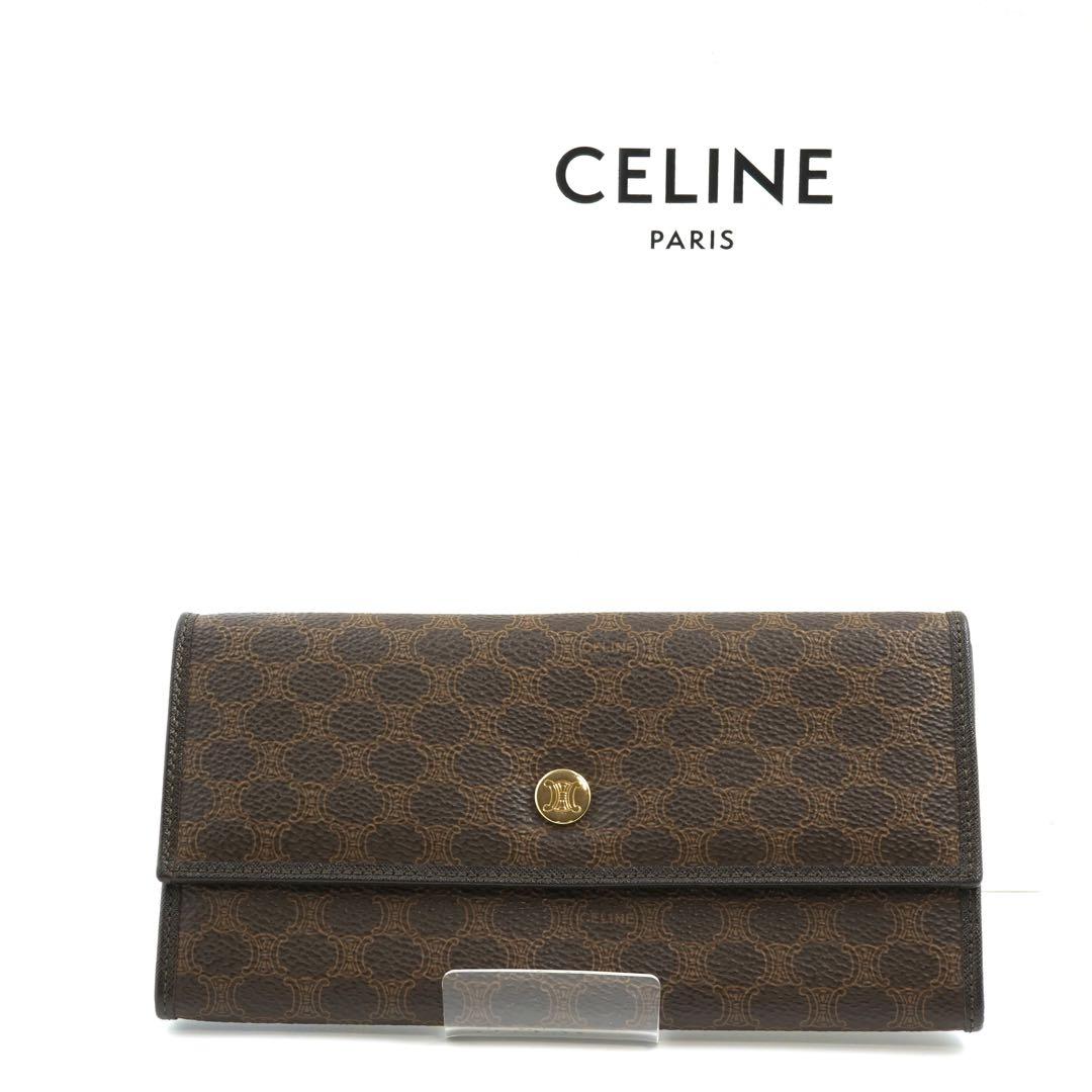 ✨新品未使用✨　CELINE 長財布　マカダム　トリオンフ　がま口　折り財布