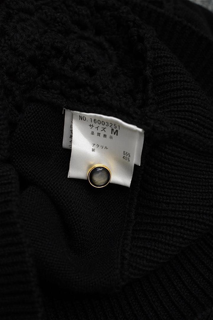 N325/美品 Lois Crayon ニットカーディガン ストレッチ M 黒