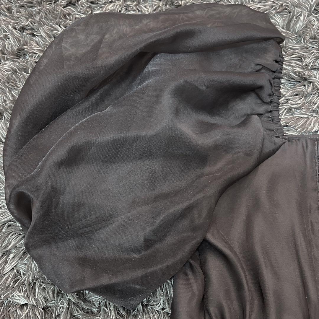 新品タグ付き✨snidel シアーチュニックブラウス　チャコールグレー シアーチュニックブラウス(シャツ・ブラウス)｜トップス｜SNIDEL