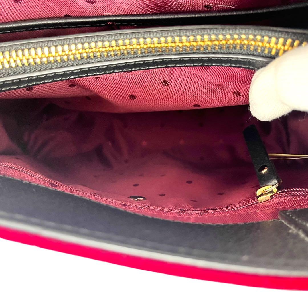 ほぼ未使用 Kate Spade 現行 ベルベット 2way ショルダーバッグ