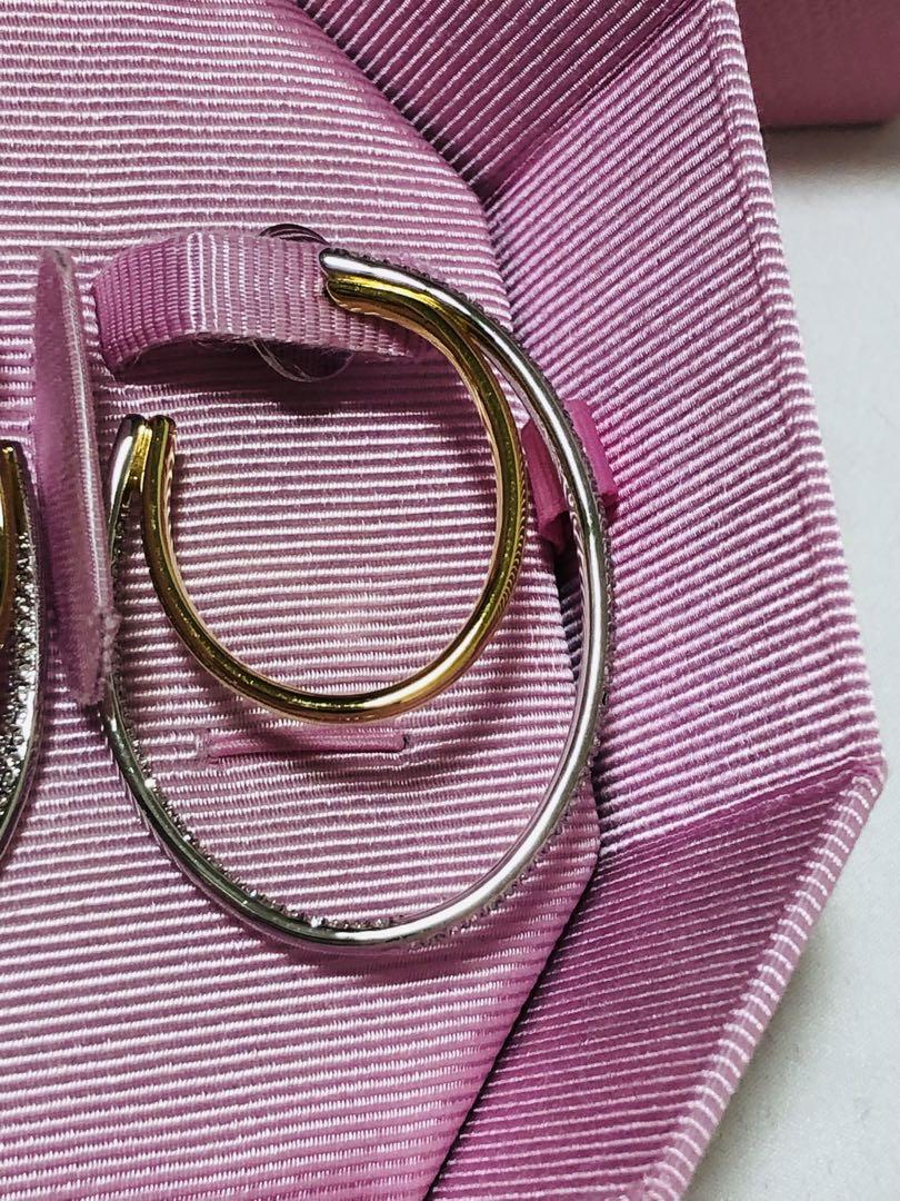 スワロフスキー Swarovski Hyperbola フープピアス 中
