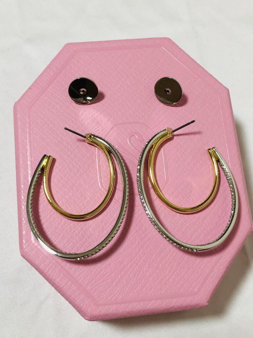 スワロフスキー Swarovski Hyperbola フープピアス 中