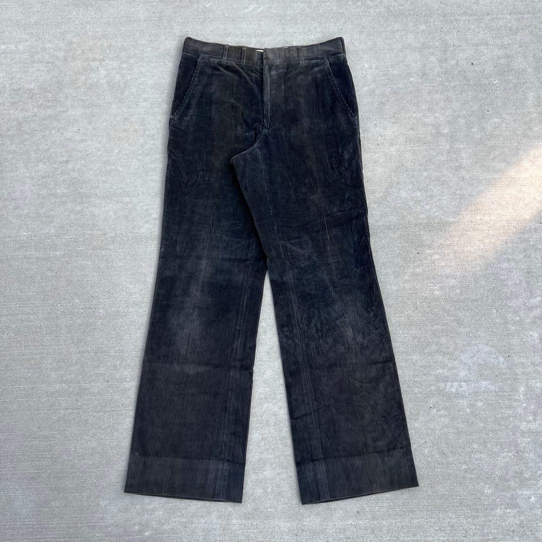 【60s】CORBIN ブラックフェードコーデュロイパンツ　アルミタロン