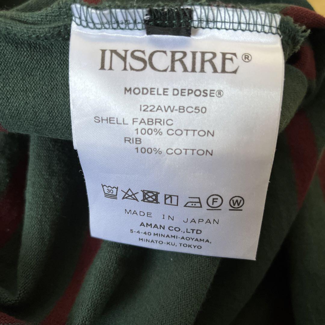 美品 INSCRIRE ボーダーカットソー 22AW