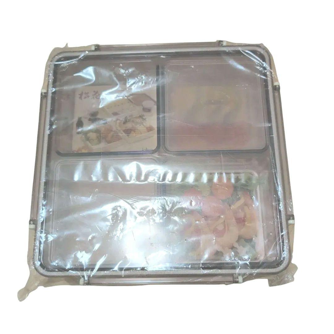 【新品未開封】松花堂 中型　弁当箱　昭和レトロ　ピクニック　お花見　器式