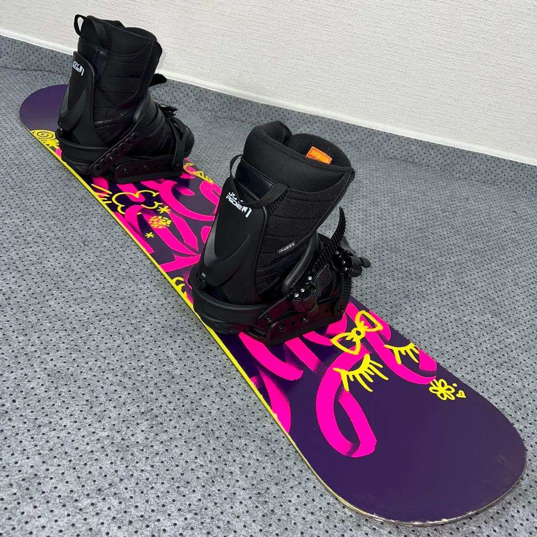 数回使用 キッズスノーボード 120cm RIDE+バイン+ダイヤルブーツ 数回使用 キッズスノーボード 120cm RIDE+バイン+ダイヤルブーツ