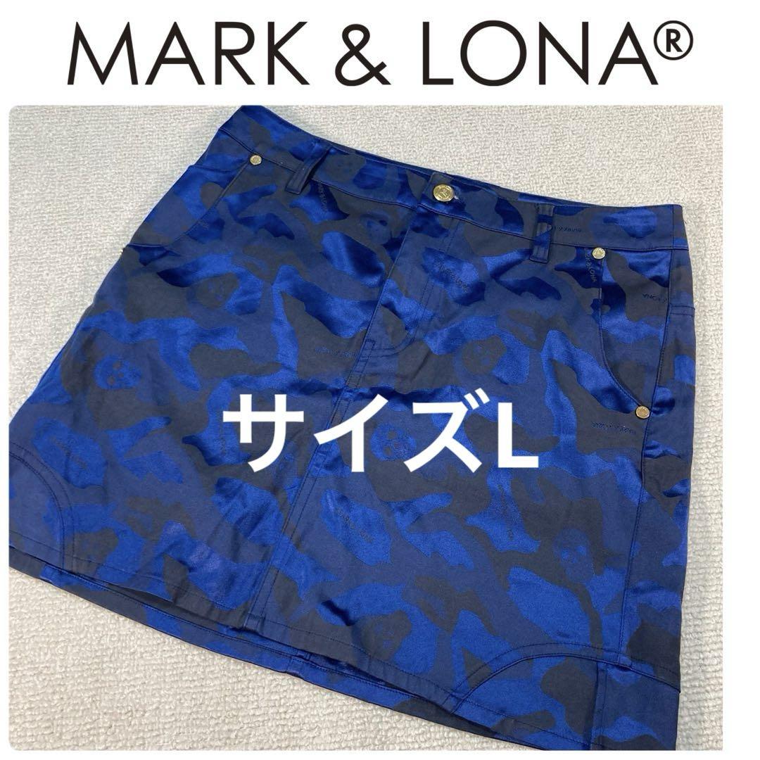 MARK&LONA ゴルフスカート 迷彩 総柄 スカル柄 インナーパンツ付